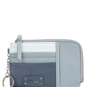 The Sak Iris Denim Block Leather Credit Card Walle